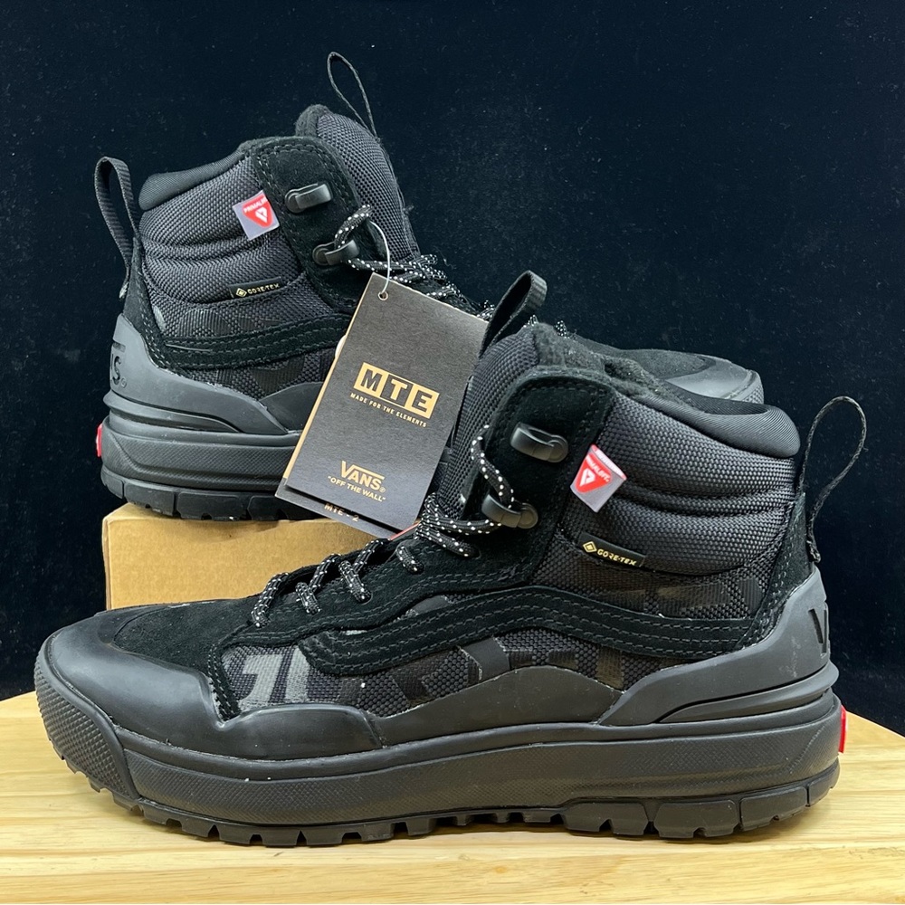 Vans UltraRange EXO Hi Gore-Tex Black Black Accent UltraCush Mens 6.5/ Womens 8